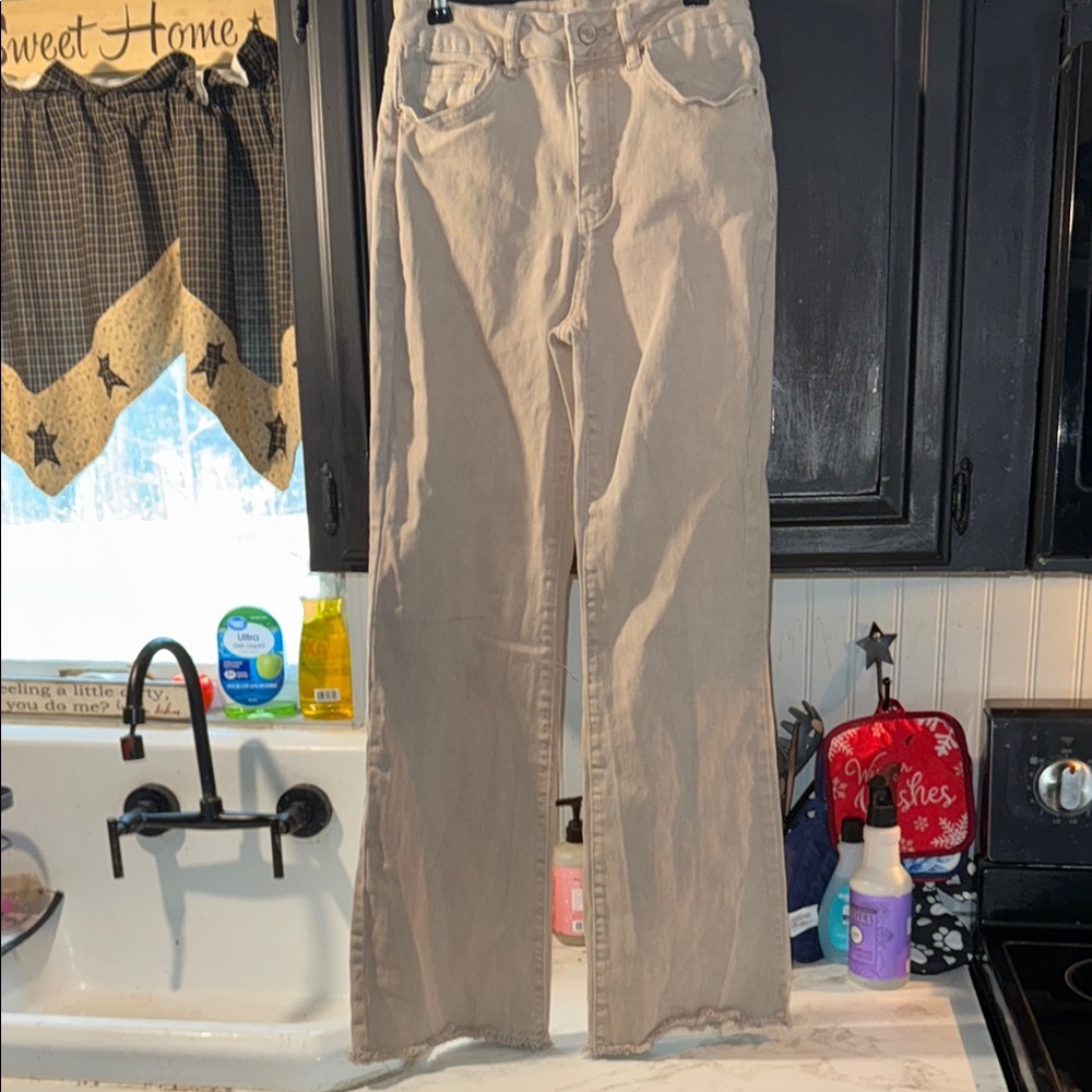 Zenana Outfitters Tan Straight Leg Pants